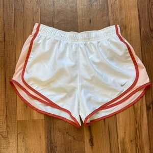 Women's Nike Dri Fit White Athletic Running Shorts Athletic Workout Gym